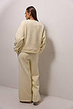 Жіночий утеплений спортивний костюм із широкими штанами, фото 7