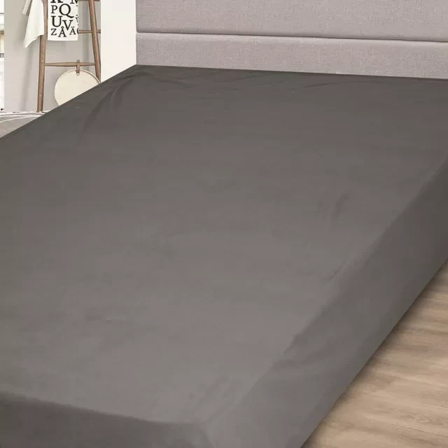 Простирадло бязь на резинці темно-сіре 160х200х20  Ярослав, фото 1