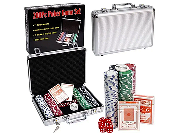 Гра настільна "Покер", в валізі, 200 фішок, M 2779
