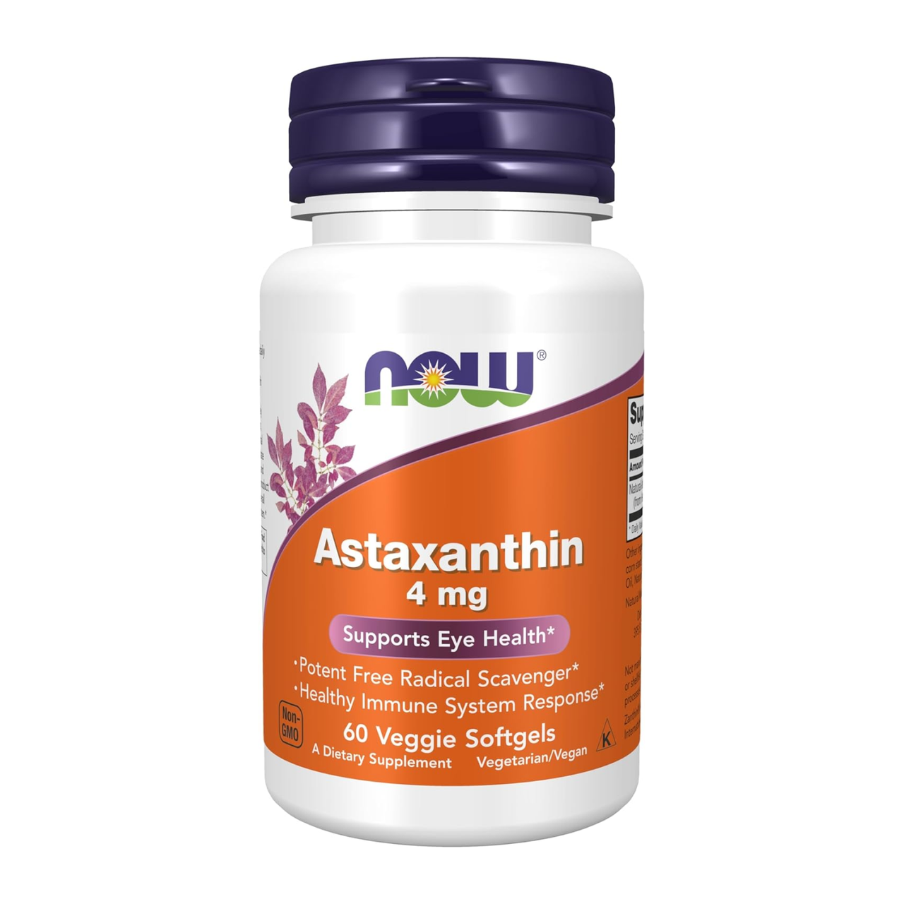 Астаксантин Now Foods Astaxanthin 4 мг 60 капсул