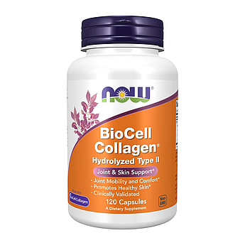 Колаген II типу NOW Foods BioCell Collagen гідролізований 120 капсул