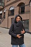 Слінгокуртка для вагітних 3в1 Batumi чорна, фото 3