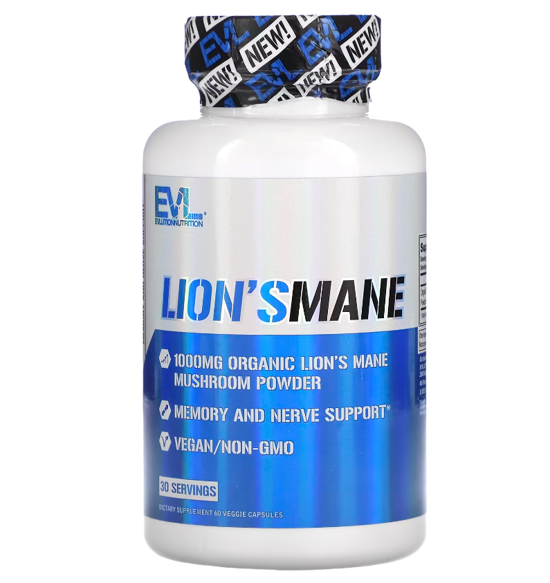 EVLution Nutrition Їжовик гребінчастий 60 рослинних капсул, фото 1