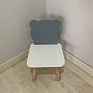 Стульчик дитячий ChildWood ведмедик сірий+білий Kids Dream (Фанера), фото 2