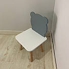 Стульчик дитячий ChildWood ведмедик сірий+білий Kids Dream (Фанера), фото 3