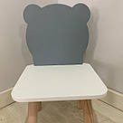 Стульчик дитячий ChildWood ведмедик сірий+білий Kids Dream (Фанера), фото 4