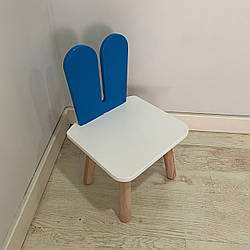 Стульчик дитячий ChildWood зайчик блакитний+білий Kids Dream (Фанера)