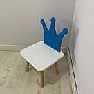 Стульчик дитячий ChildWood корона блакитний+білий Kids Dream (Фанера), фото 3