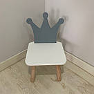 Стульчик дитячий ChildWood корона сірий+білий Kids Dream (Фанера), фото 2
