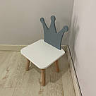 Стульчик дитячий ChildWood корона сірий+білий Kids Dream (Фанера), фото 3