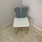 Стульчик дитячий ChildWood метелик сірий+білий Kids Dream (Фанера), фото 2