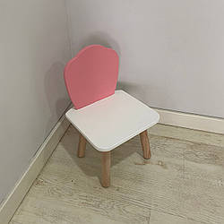 Стульчик дитячий ChildWood мушля рожевий+білий Kids Dream (Фанера)