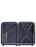 Набір валіз Франція (L M S-3шт) полікарбонат синий/Airtex 649, фото 6
