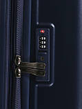Набір валіз Франція (L M S-3шт) полікарбонат синий/Airtex 649, фото 8