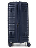 Набір валіз Франція (L M S-3шт) полікарбонат синий/Airtex 649, фото 7
