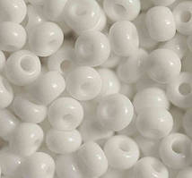 Бісер чеський Preciosa Для біжутерії натуральний 4049 / 03050 калібр 4/0 Білий Упаковка 5 грам