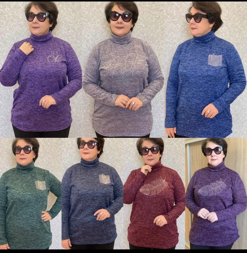 Жіноча туніка ангора на флісі розміри (з 50 до 64)