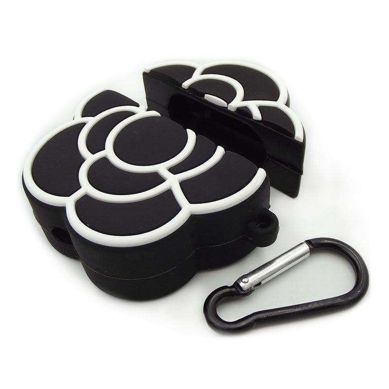 Чохол для Airpods 1/2 Toys Силіконовий Квітка чорний