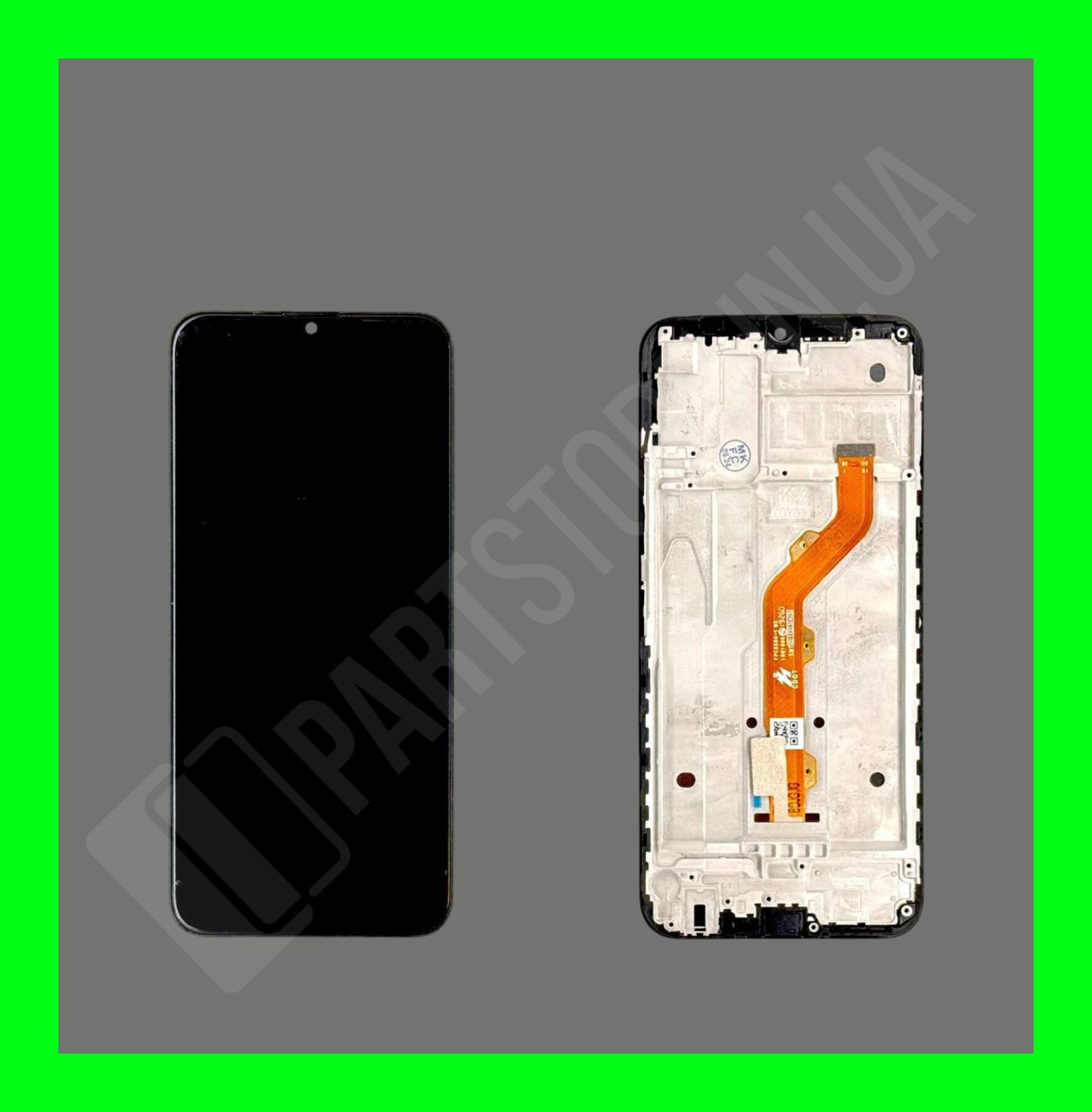 Дисплей Tecno Camon 12/Spark 4 (CC7/KC8) із сенсором та рамкою, чорний (оригінальні комплектуючі)