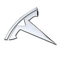 Емблема передня TESLA 3, Y хром 77мм метал (на скотчі)