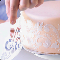 Бордові гнучкі трафарети для торта