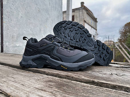 Чоловічі термо кросівки Salomon Quest M Element Gtx Gore-Tex Thinsulate сірі водонепроникні, фото 1