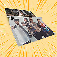 Зошит А5 на скобі 48 л. карта Tokio Hotel 004