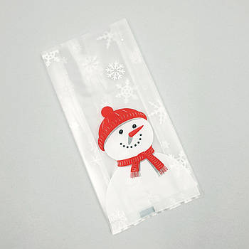 Пакет пакувальний Новорічний сніговик 7х14 см — 1 шт.