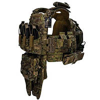 Плитоноска CEN.5 PRO MAX тактическая модульная с рюкзаком 5 л и 9 Подсумоками для военных DM-11