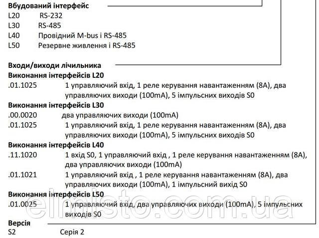 Розшифровка типу лічильника  Landis+Gyr E570 ZMY
