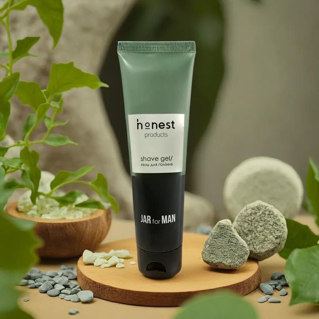 Гель для гоління для чутливої ​​шкіри Jar for Men від honest products засоби для догляду за бородою 100 млрою та бородою, фото 1