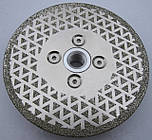 Алмазний диск на фланці для різання та шліфування мармуру двох сторонній 115x2,8x26,0x22/M14F