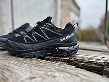 Чоловічі термо кросівки Salomon XT-6 Gore-Tex Black чорні водонепроникні, фото 6