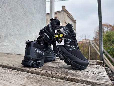 Чоловічі термо кросівки Salomon XT-6 Gore-Tex Black чорні водонепроникні, фото 1
