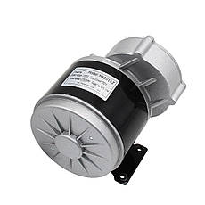 Електричний колекторний двигун з редуктором MY1016Z, електродвигун 24V 250W з ніжками, короткий вал, фото 3