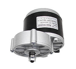 Електричний колекторний двигун з редуктором MY1016Z, електродвигун 24V 250W з ніжками, короткий вал, фото 4