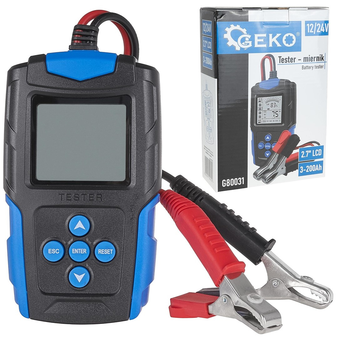 Тестер Geko LCD для автомобільних акумуляторів
