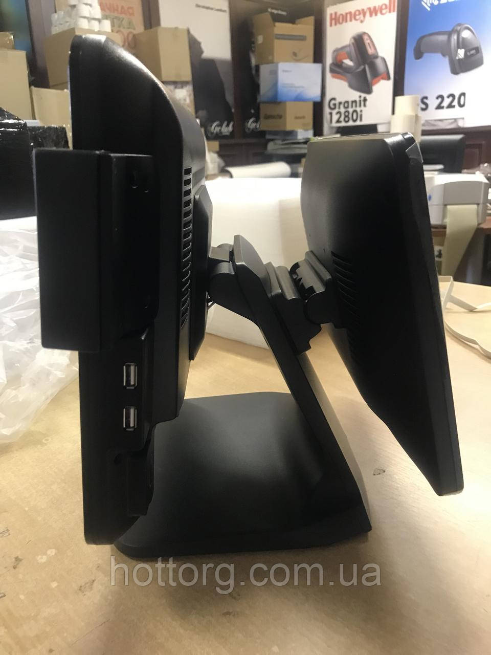 Сенсорний POS-термінал LEABON LB-W7 15'' (I5, 4/128) з 2-м дисплеєм 12''