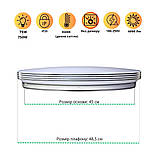 Led світильник накладний стельовий 75W 485х75 мм денне світло ULM круглий білий хром, фото 2