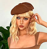 Перука з чубчиком хвиляста середньої довжини блонд (LC170-2), фото 3