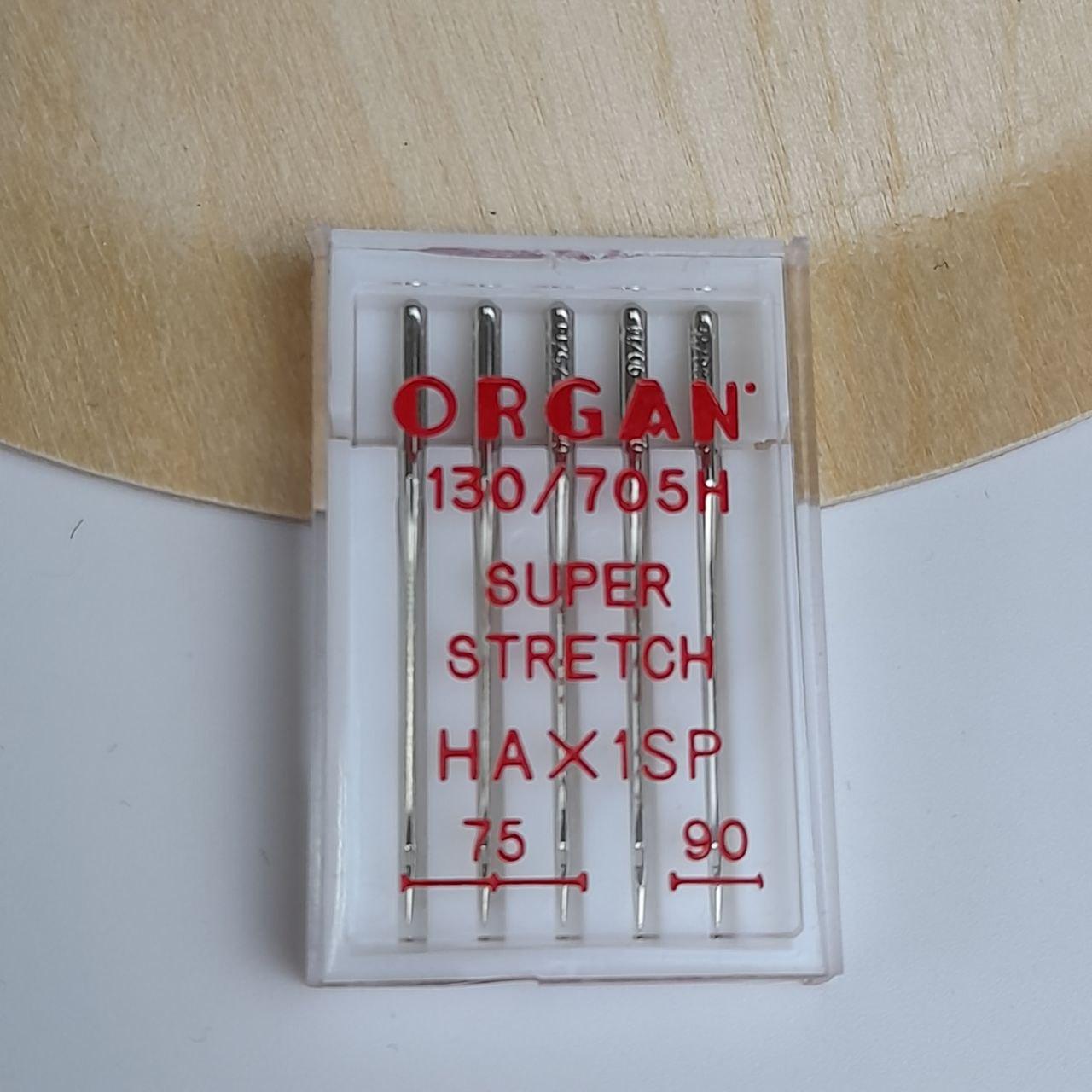 Голки для побутових швейних машин ORGAN super stretch асорті №75,90 (5шт.), фото 1