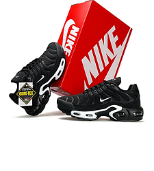 Жіночі ТЕРМО кросівки Nike Air Max Tn Plus зимові Найк Аір Макс Плюс ТН чорно-білі теплі осінь зима