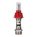 Витратомір для колектора теплої підлоги зі зворотною частиною під євроконус для колекторних систем на гребінку тепла підлога, фото 3