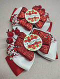 Набір прифарбований пид вишиванку Гумочки заколочки Заколки гумки калина Набір під вишиванку Вишиванки, фото 4