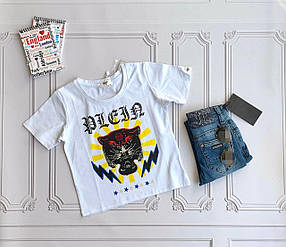 Дитяча біла футболка Philipp Plein