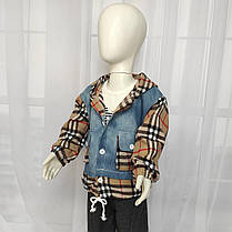 Дитячий джинсовий костюм трійка Барберрі, фото 4