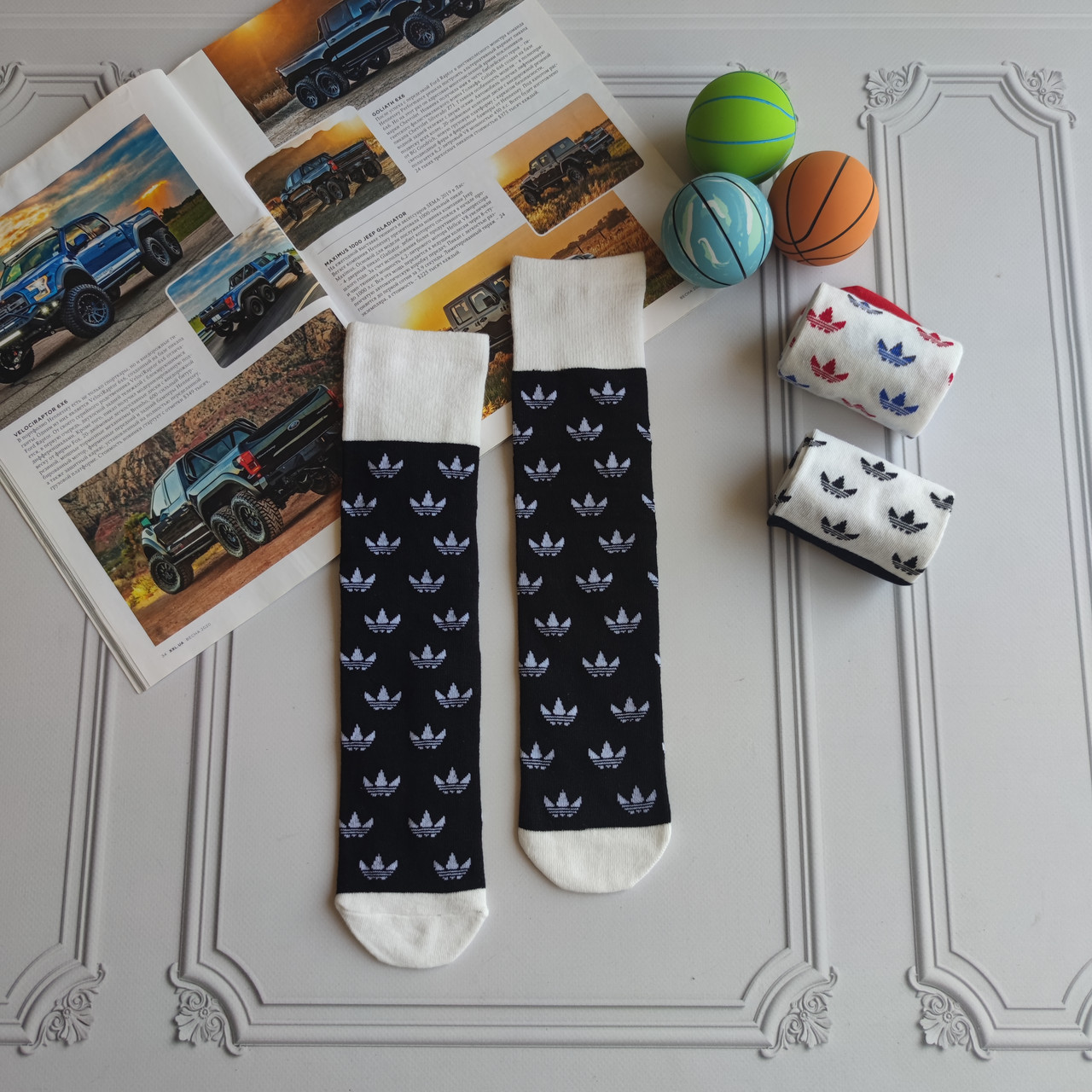 Високі спортивні дитячі шкарпетки гольфи Adidas