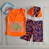 Дитячий яскравий сонцезахисний купальний комплект для хлопчика