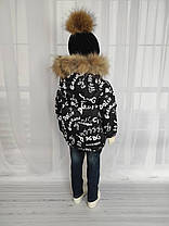 Дитяча зимова куртка Дольче Г, пуховик, фото 3