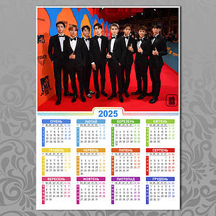 Плакат-календар А3 K-Pop NCT 007